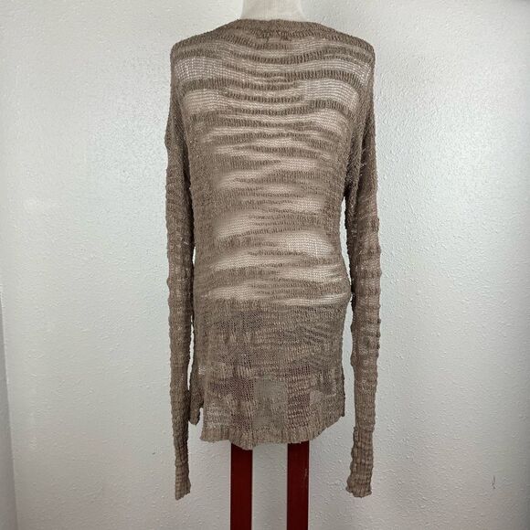 Nine West Vintage America Collection Brown Loose Knit Sweater Top Size XS EUC - Picture 5 of 8